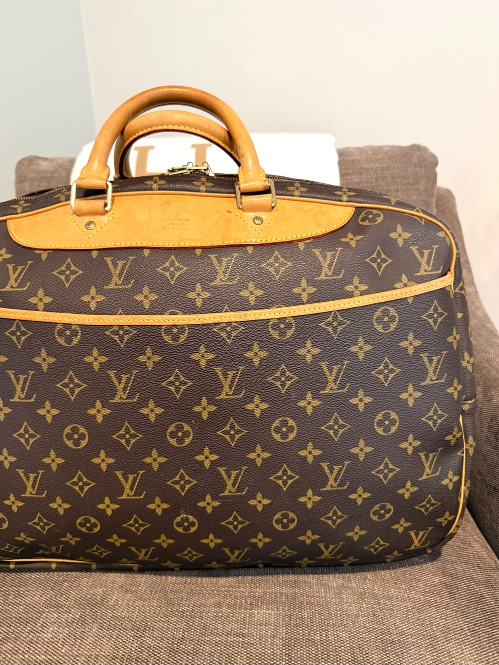 Authentic Louis Vuitton Alizé Poche travel bag M41393 brown monogram LV unisex - Picture 4 of 16